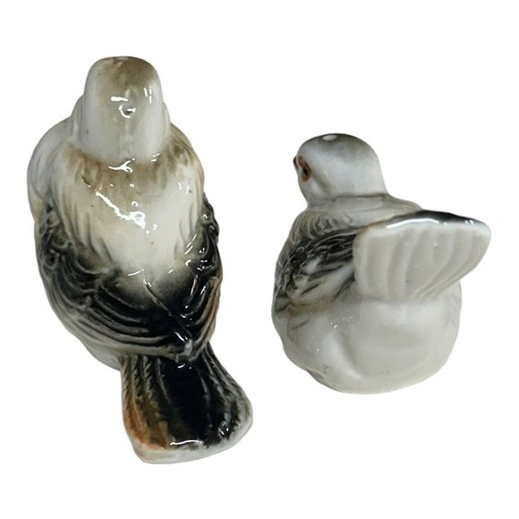 VTG Pair Bone China Brown Sparrow Birds Salt and Pepper Shaker Set 1980s Taiwan - Picture 4 of 9